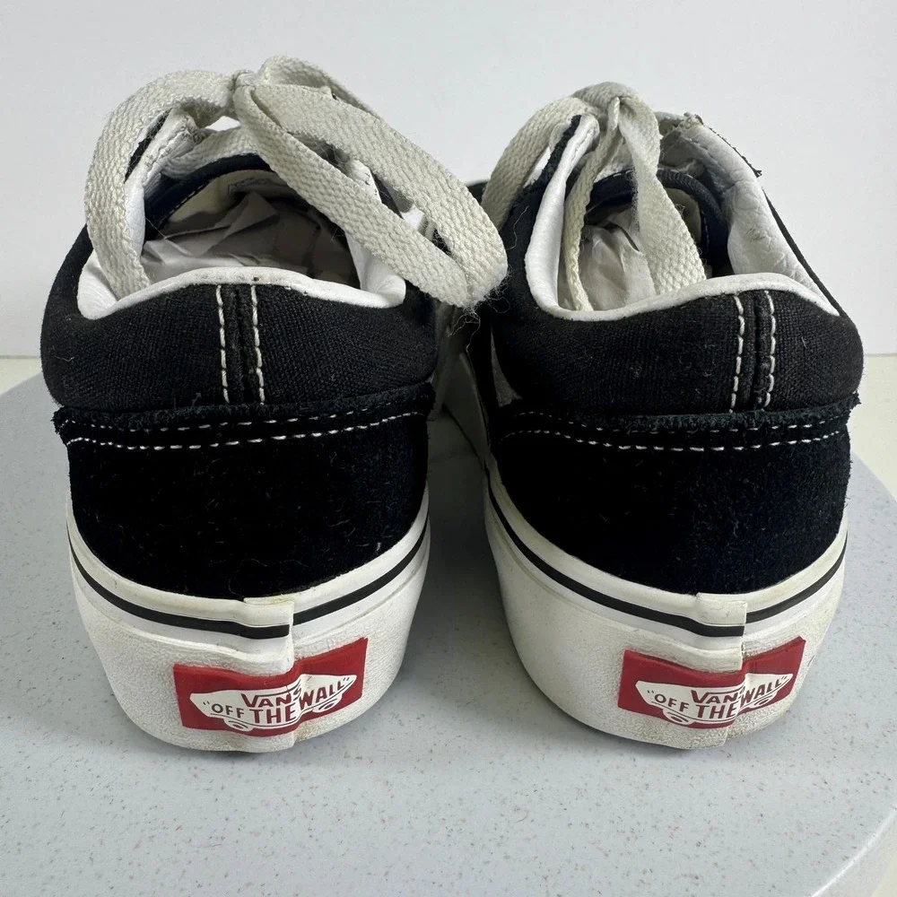 Vans Old Skool Kids Sneakers Classic Skate Low Top Black White US 13.5